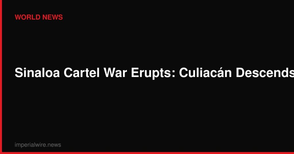Sinaloa Cartel War Erupts: Culiacán Descends into Fear as Streets Become Battleground Sinaloa Cartel War Erupts: Culiacán Descends into Fear as Streets Become Battleground